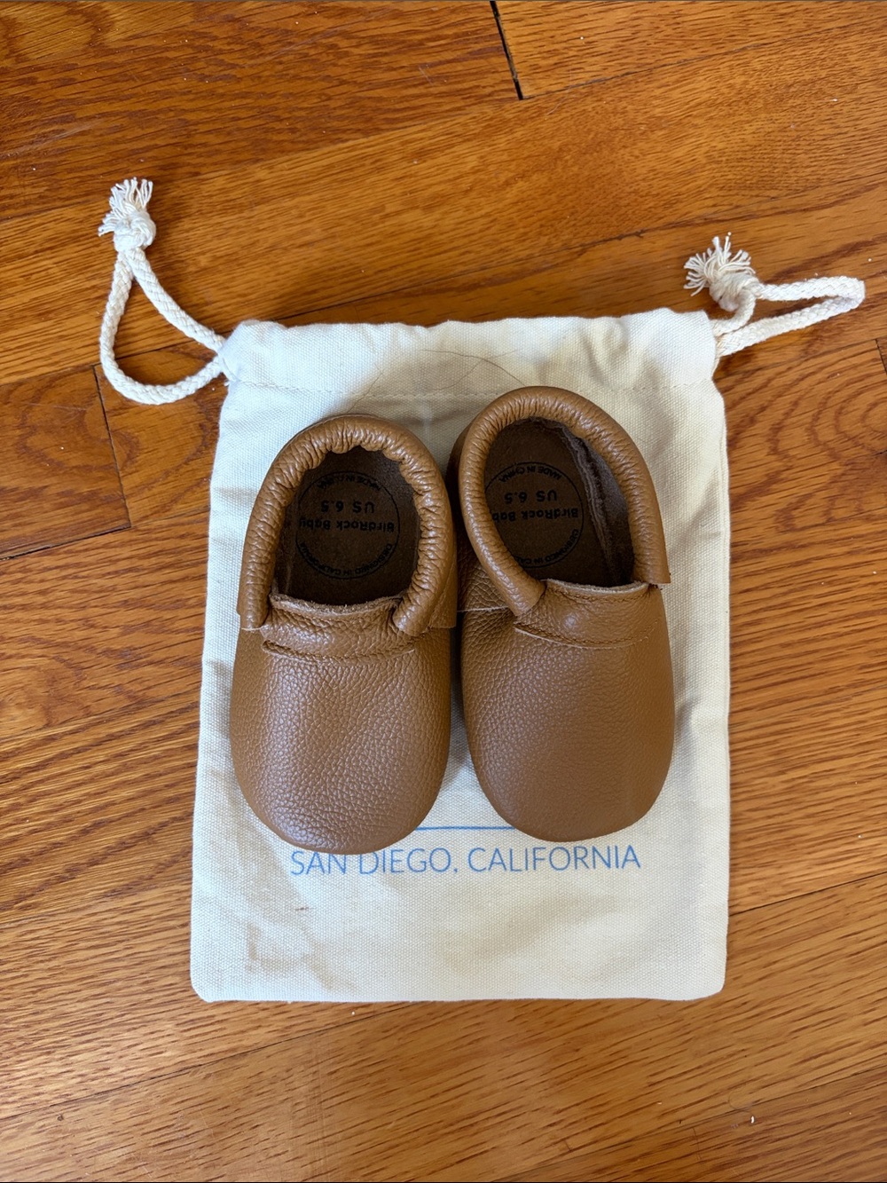 Classic Brown Baby Moccasins - Soft Leather Slip-On